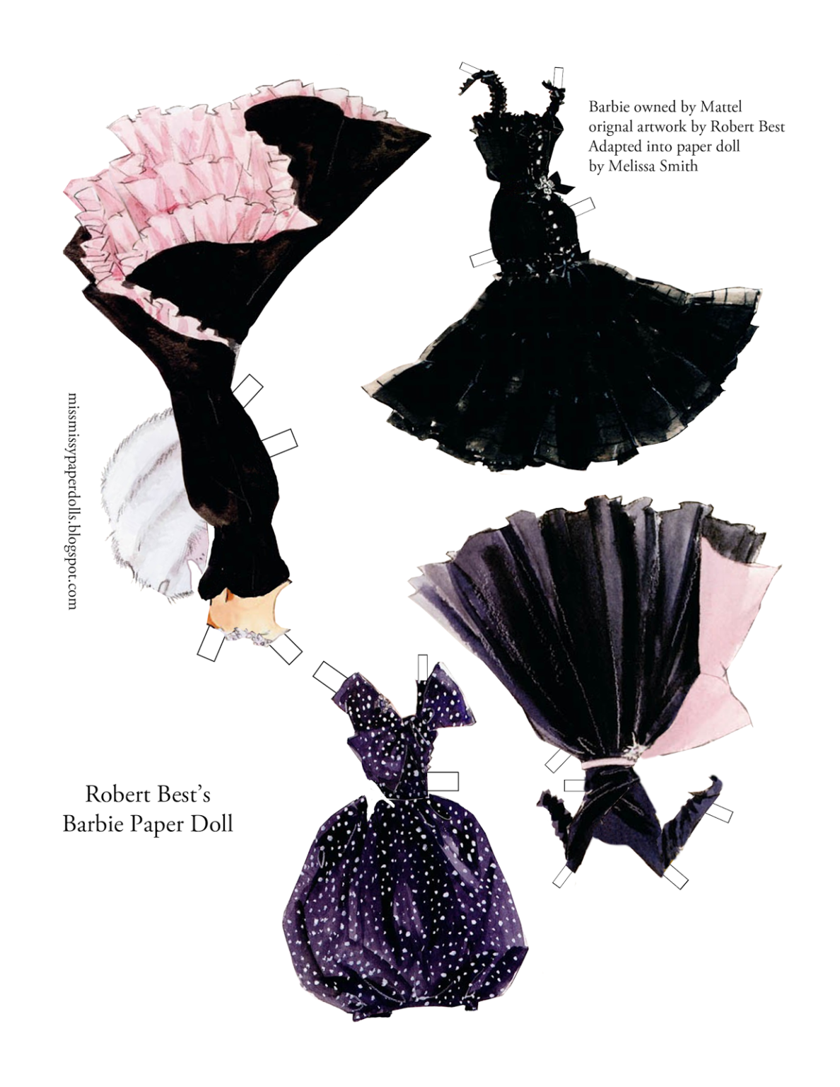 Robert Best Paper dolls MISS VINYL BLOG Poupées de collection