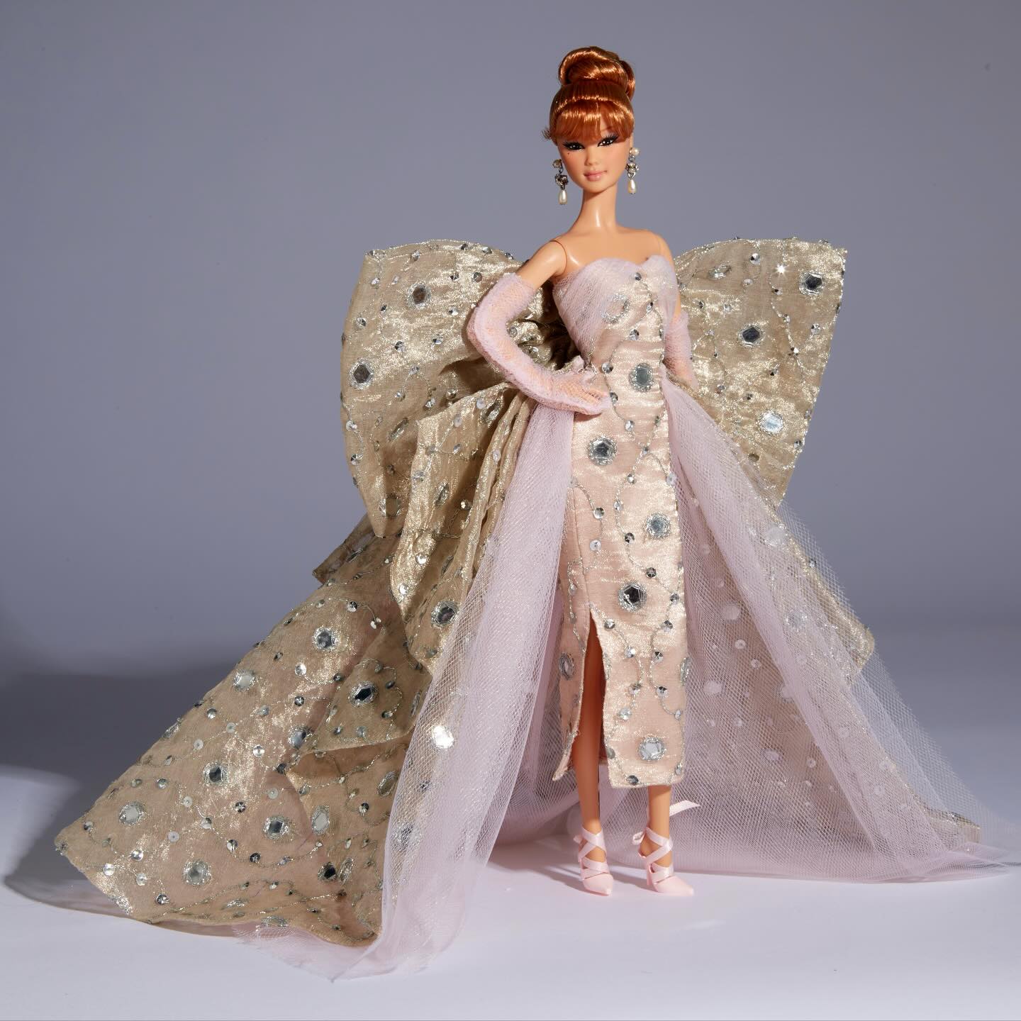 BARBIE Silkstone LAVENDER et 4 tenues OOAK Création Couture